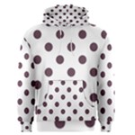 Polka Dots - Eggplant Violet on White Men s Pullover Hoodie