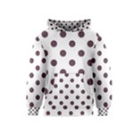 Polka Dots - Eggplant Violet on White Kid s Pullover Hoodie