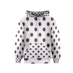 Polka Dots - Eggplant Violet on White Kid s Zipper Hoodie