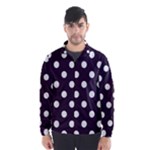Polka Dots - White on Dark Purple Wind Breaker (Men)