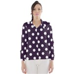 Polka Dots - White on Dark Purple Wind Breaker (Women)