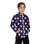 Polka Dots - White on Dark Purple Wind Breaker (Kids)