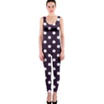 Polka Dots - White on Dark Purple OnePiece Catsuit