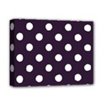 Polka Dots - White on Dark Purple Deluxe Canvas 14  x 11  (Stretched)