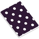 Polka Dots - White on Dark Purple Large Memo Pads