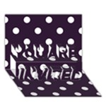 Polka Dots - White on Dark Purple YOU ARE INVITED 3D Greeting Card (7x5)