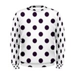 Polka Dots - Dark Purple on White Men s Sweatshirt