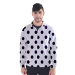 Polka Dots - Dark Purple on White Wind Breaker (Men)