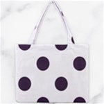Polka Dots - Dark Purple on White Mini Tote Bag