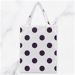 Polka Dots - Dark Purple on White Classic Tote Bag