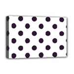 Polka Dots - Dark Purple on White Deluxe Canvas 18  x 12  (Stretched)