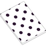 Polka Dots - Dark Purple on White Large Memo Pads