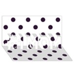 Polka Dots - Dark Purple on White #1 MOM 3D Greeting Cards (8x4)
