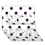Polka Dots - Dark Purple on White You Did It 3D Greeting Card (7x5)