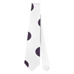 Polka Dots - Dark Purple on White Necktie (One Side)