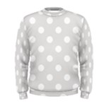 Polka Dots - White on Platinum Gray Men s Sweatshirt
