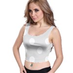 Polka Dots - White on Platinum Gray Crop Top