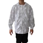 Polka Dots - White on Platinum Gray Hooded Wind Breaker (Kids)