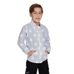 Polka Dots - White on Platinum Gray Wind Breaker (Kids)