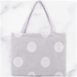 Polka Dots - White on Platinum Gray Mini Tote Bag