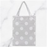 Polka Dots - White on Platinum Gray Classic Tote Bag
