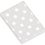 Polka Dots - White on Platinum Gray Large Memo Pads