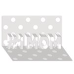Polka Dots - White on Platinum Gray #1 MOM 3D Greeting Cards (8x4)