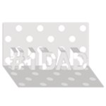 Polka Dots - White on Platinum Gray #1 DAD 3D Greeting Card (8x4)