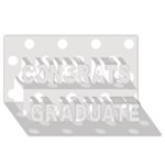 Polka Dots - White on Platinum Gray Congrats Graduate 3D Greeting Card (8x4)