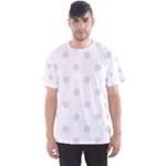 Polka Dots - Platinum Gray on White Men s Sport Mesh Tee