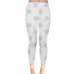 Polka Dots - Platinum Gray on White Women s Leggings