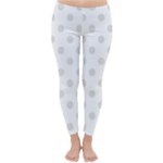 Polka Dots - Platinum Gray on White Winter Leggings