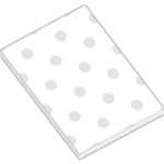 Polka Dots - Platinum Gray on White Large Memo Pads