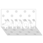 Polka Dots - Platinum Gray on White #1 MOM 3D Greeting Cards (8x4)