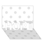 Polka Dots - Platinum Gray on White HOPE 3D Greeting Card (7x5)