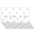 Polka Dots - Platinum Gray on White #1 DAD 3D Greeting Card (8x4)
