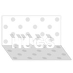 Polka Dots - Platinum Gray on White HUGS 3D Greeting Card (8x4)
