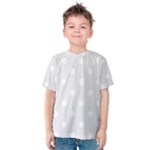 Polka Dots - White on Pale Gray Kid s Cotton Tee