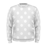 Polka Dots - White on Pale Gray Men s Sweatshirt