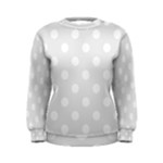 Polka Dots - White on Pale Gray Women s Sweatshirt