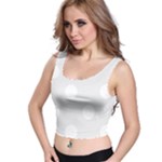 Polka Dots - White on Pale Gray Crop Top