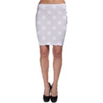 Polka Dots - White on Pale Gray Bodycon Skirt
