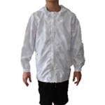 Polka Dots - White on Pale Gray Hooded Wind Breaker (Kids)