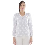 Polka Dots - White on Pale Gray Wind Breaker (Women)