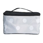 Polka Dots - White on Pale Gray Cosmetic Storage Case