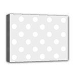 Polka Dots - White on Pale Gray Deluxe Canvas 16  x 12  (Stretched)