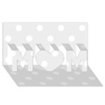 Polka Dots - White on Pale Gray MOM 3D Greeting Card (8x4)