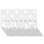 Polka Dots - White on Pale Gray #1 MOM 3D Greeting Cards (8x4)