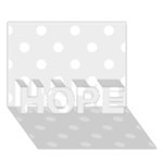 Polka Dots - White on Pale Gray HOPE 3D Greeting Card (7x5)