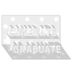 Polka Dots - White on Pale Gray Congrats Graduate 3D Greeting Card (8x4)